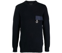 Pullover mit gerippten Einsätzen