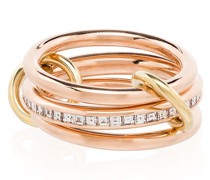 18kt 'Rene' Goldring mit Diamanten