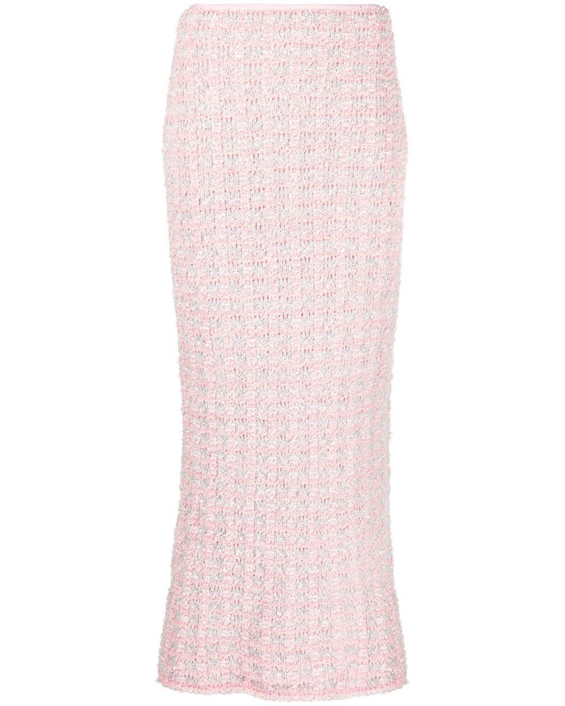 Balenciaga Damen Langer Bouclé-Rock