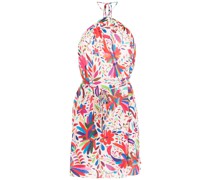 Neckholder-Minikleid mit Blumen-Print