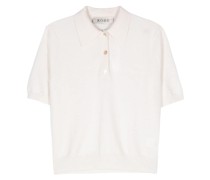 short-sleeved knitted polo shirt