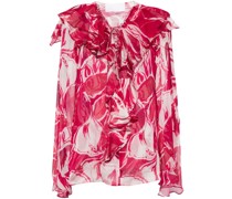 Elowyn floral-print silk blouse