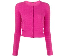 Cropped-Cardigan aus Pointelle-Strick