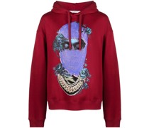 Hoodie mit Mask Black Roses-Print