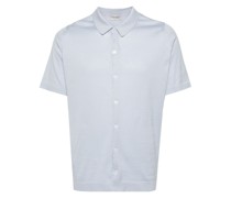fine-knit short-sleeved shirt