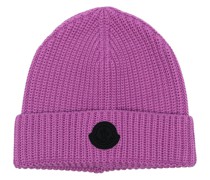 Strickmütze mit Logo-Patch