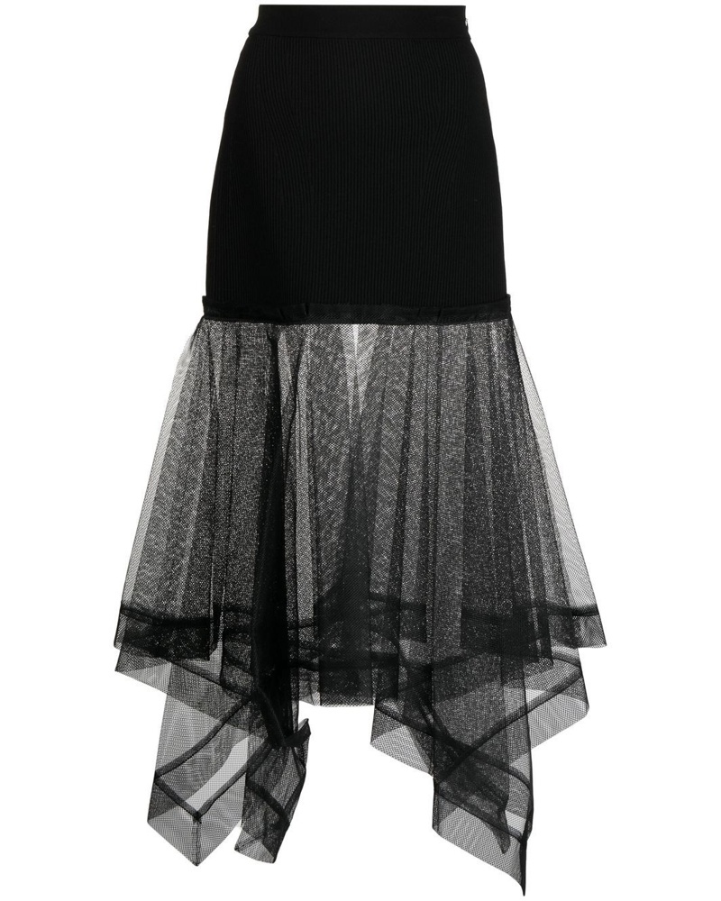Alexander McQueen Damen Asymmetrischer Midirock