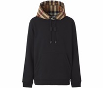 Hoodie mit kariertem Detail