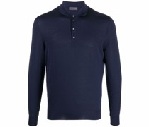 Langärmeliges Merino-Poloshirt