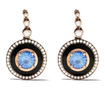18kt Rotgoldohrringe mit Diamanten