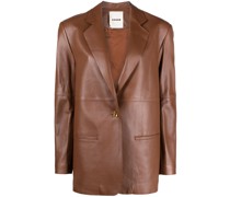 Einreihiger Lederblazer