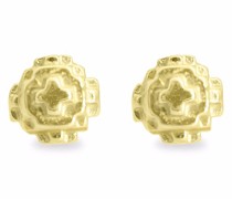 Kleine 9kt Pixel Gelbgoldohrstecker