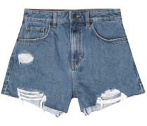 Kurze Jeans-Shorts im Distressed-Look