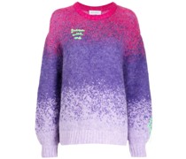 Bestickter Pullover mit Farbverlauf