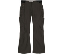 belted bootcut trousers
