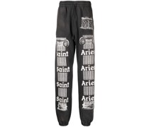 Jogginghose mit Slogan-Print