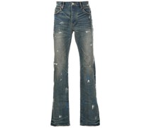 Bootcut-Jeans mit Farbklecksen