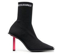 Intarsien-Stiefeletten mit Logo 100mm