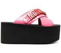 Sandalen mit Logo-Schild