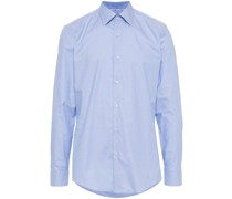 classic-collar cotton-blend shirt