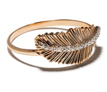 14kt Rotgoldring mit Diamanten