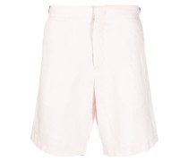 Halbhohe Shorts aus Leinen