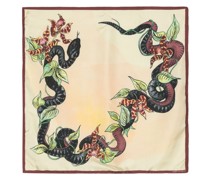 Seidenschal mit Schlangen-Print