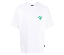 T-Shirt mit "Peace"-Stickerei