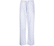 Pyjama-Hose mit Kirschen-Print