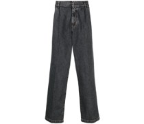 High-Rise-Jeans mit weitem Bein