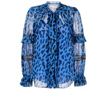Bluse mit Leoparden-Print