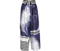 Leinenhose mit weitem Bein