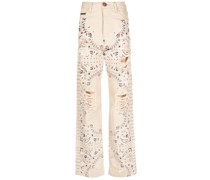 Jeans mit Paisley-Print