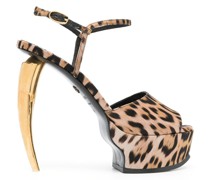 Sandalen mit Leoparden-Print