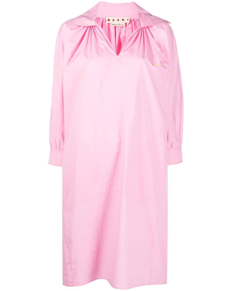 Marni Damen Minikleid mit Logo-Stickerei