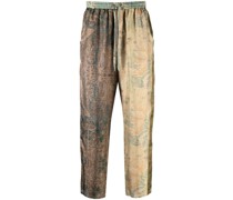 Aloe Seidenhose mit Jacquardmuster