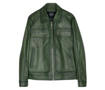 Man On The Boon. zipped leather jacket