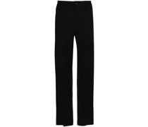 wool-blend tapered trousers