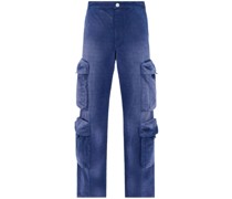 Jacquard-Jeans mit aufgesetzten Taschen