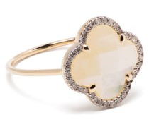18kt Gelbgoldring mit Diamanten