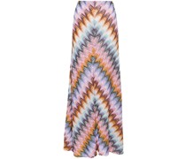 zigzag-pattern A-line maxi skirt