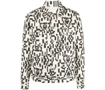 Hemdjacke mit geometrischem Print