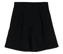 pleated wool shorts