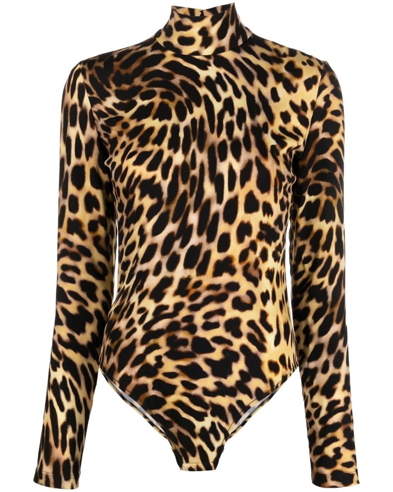 Stella McCartney Damen Body mit Leoparden-Print