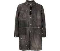 Jeansmantel mit Farbklecks-Print
