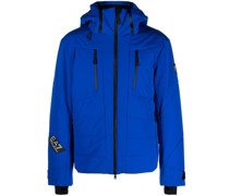 Gefütterte Skijacke mit Logo-Patch
