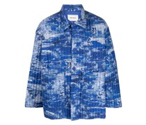 Gesteppte Hemdjacke mit Print