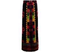 Gerade Hose im Patchwork-Look