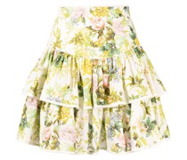 Faltenrock mit Blumen-Print