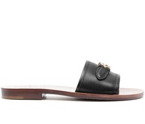Sandalen mit Logo-Schild
